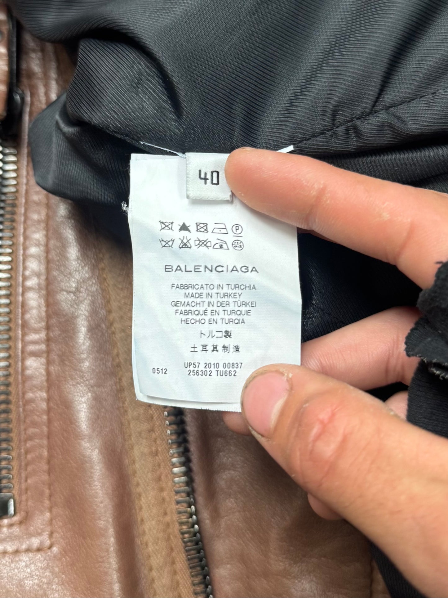 AW2010 Balenciaga by Nicholas Ghesquiere Lambskin Leather Jacket