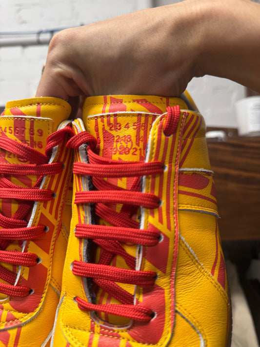 SS2008 Maison Margiela ‘DHL’ G.A.T.’ Low Top Leather Sneakers