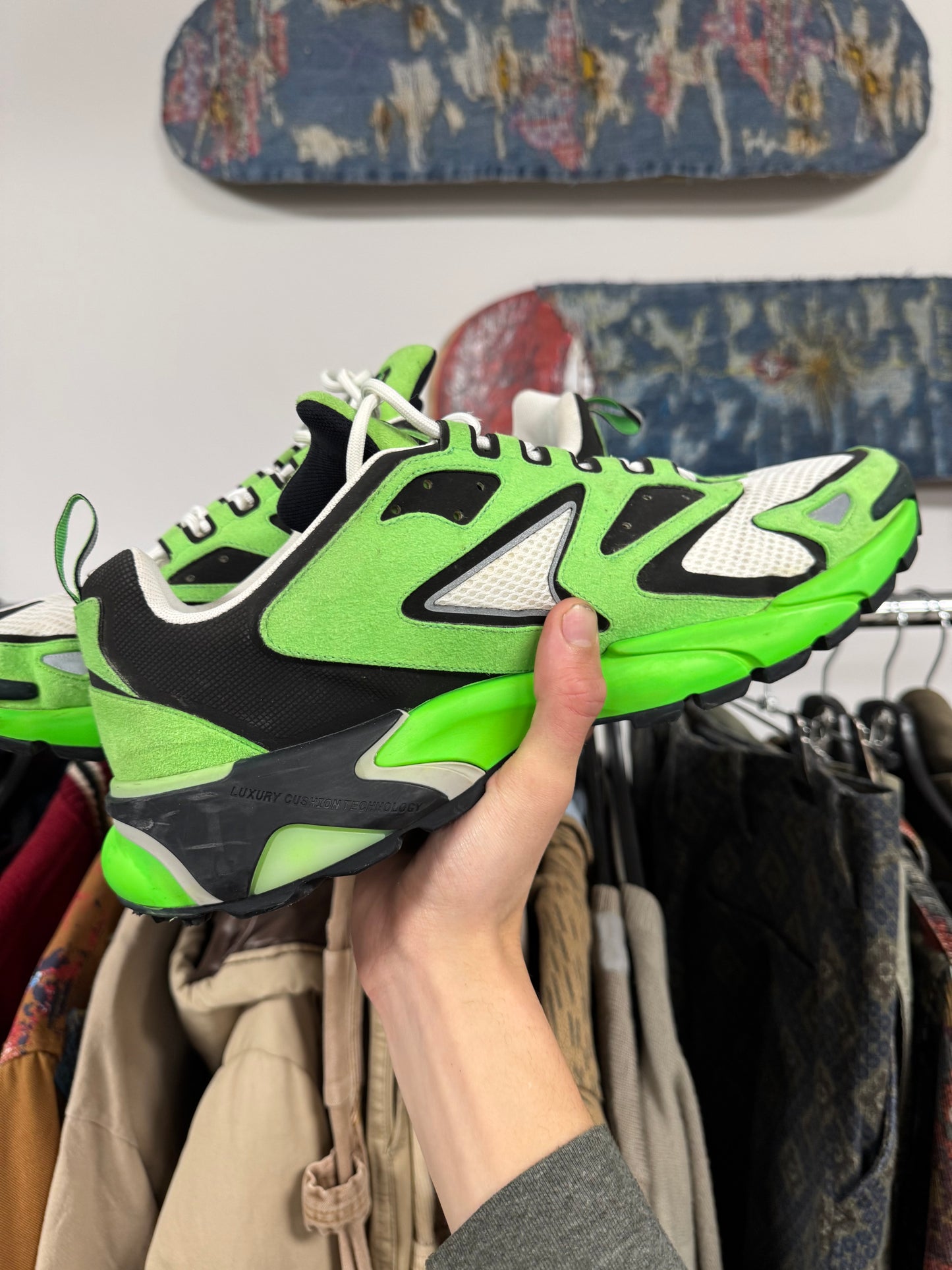 Louis Vuitton ‘Tactic’ Jolt Green/Black Low Top Sneakers