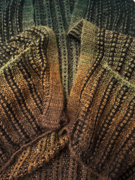 AW2020 Saint Laurent ‘Baja’ Gradient Mohair Knit Hoodie