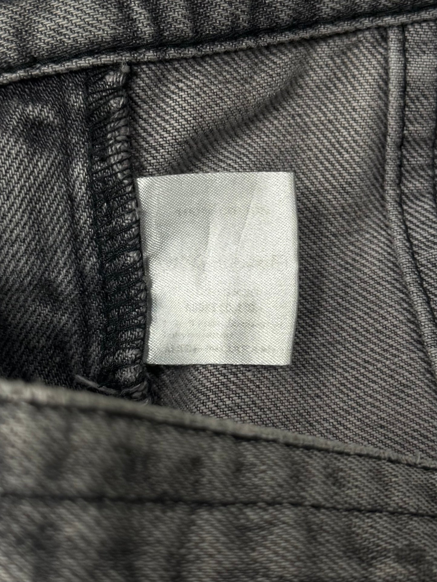 SS2007 Number (N)ine ‘Button Snap’ Grey Darted Flare Denim