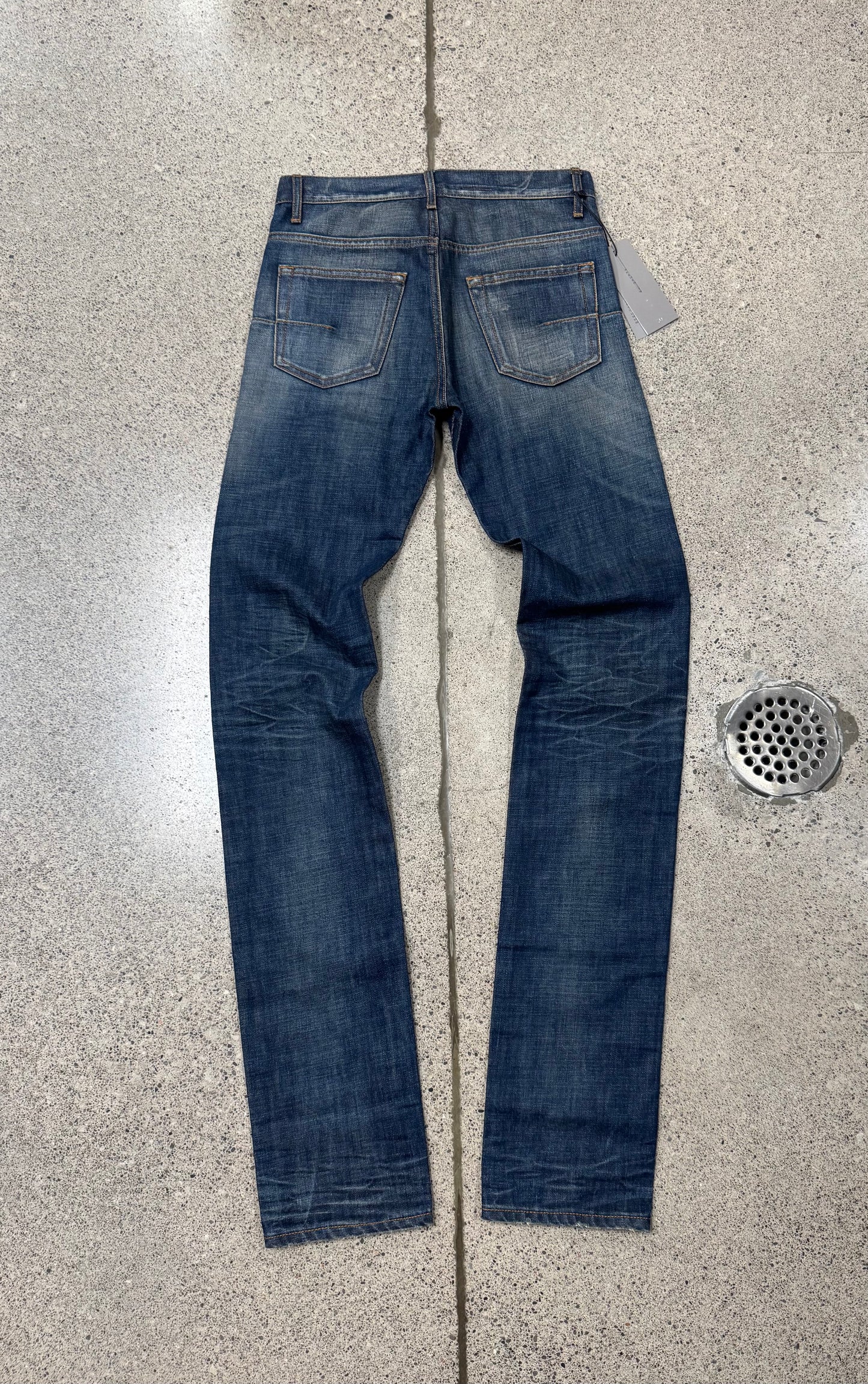 Dior Homme ‘Cool Summerday’ Raw Blue Distressed Unaltered Denim
