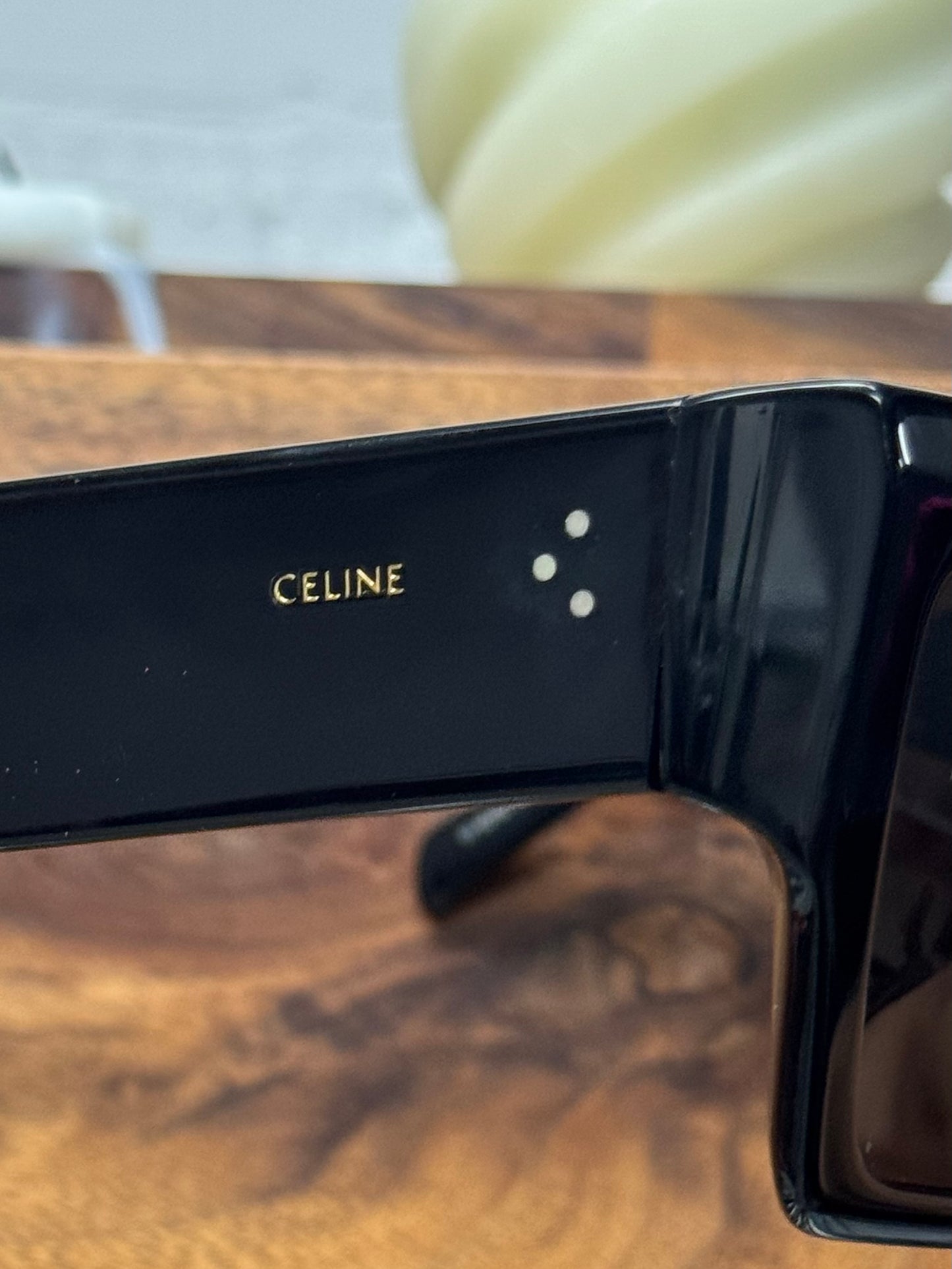 Celine Boxy ‘Blackout’ Square Shape Shield Sunglassses