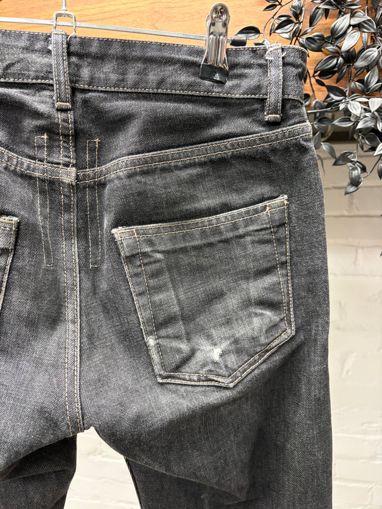 Rick Owens ‘Detroit Cut’ Washed Grey Skinny Jeans