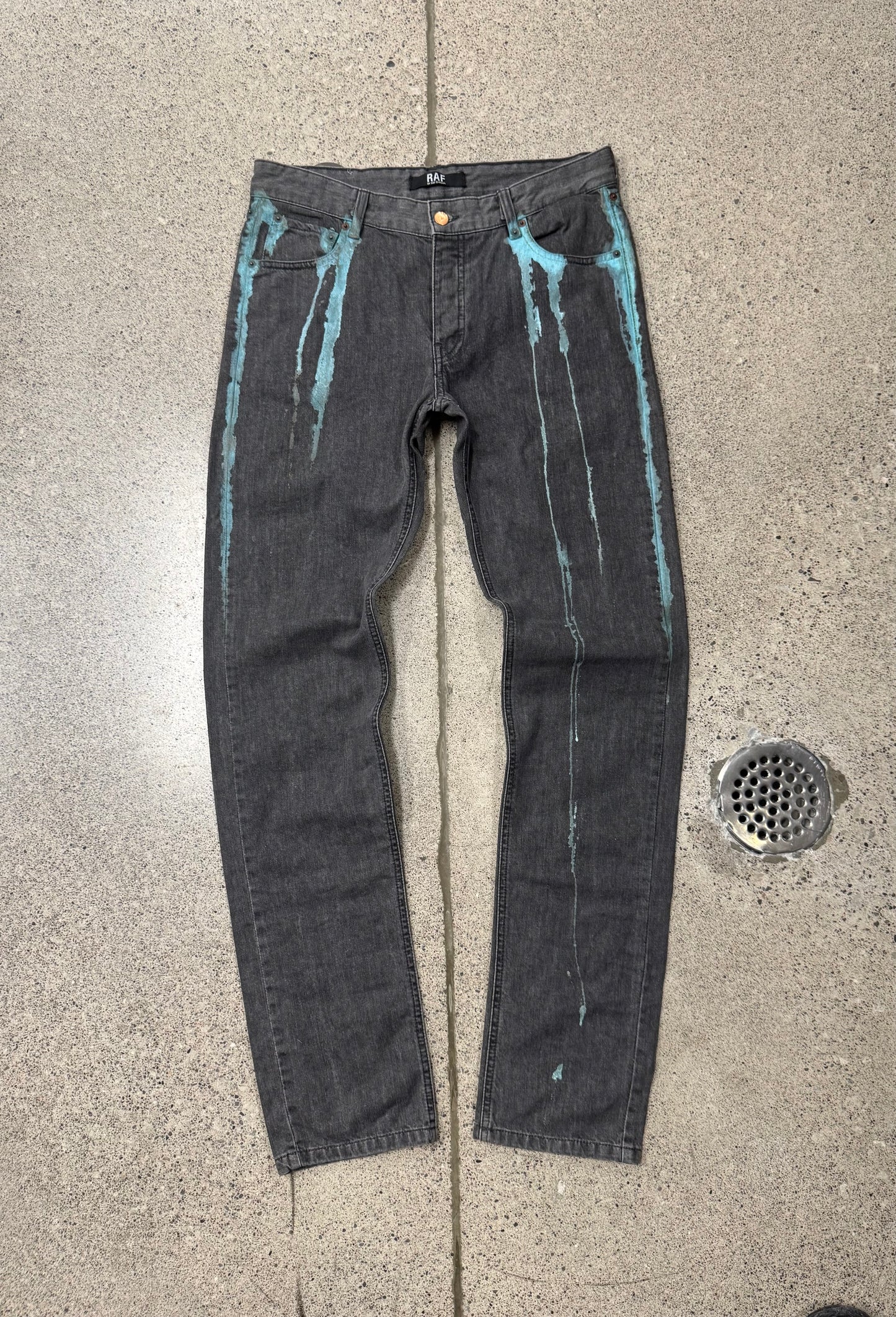 Raf by Raf Simons ‘Paint Drip’ Denim