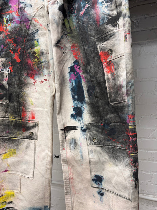 Acne Studios ‘Trompe L’œil’ Painter Wide Leg Denim