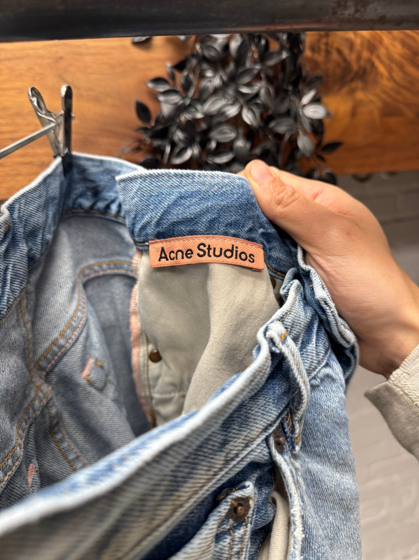 Acne Studios 2021 ‘Dirt Wash’ Blue Flared Cut Denim