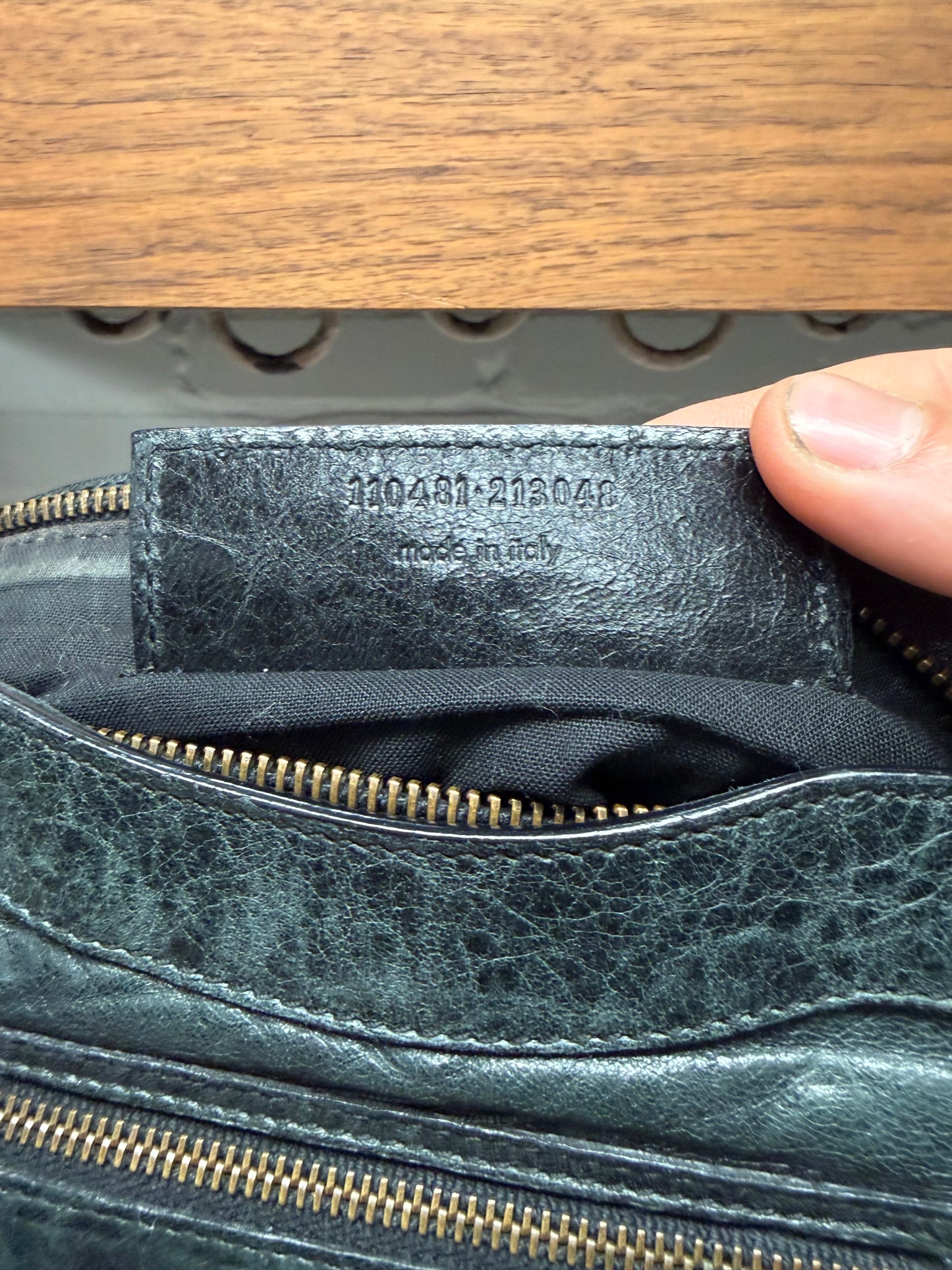 Balenciaga ‘Le City’ Mini Hip Clutch Leather Bag