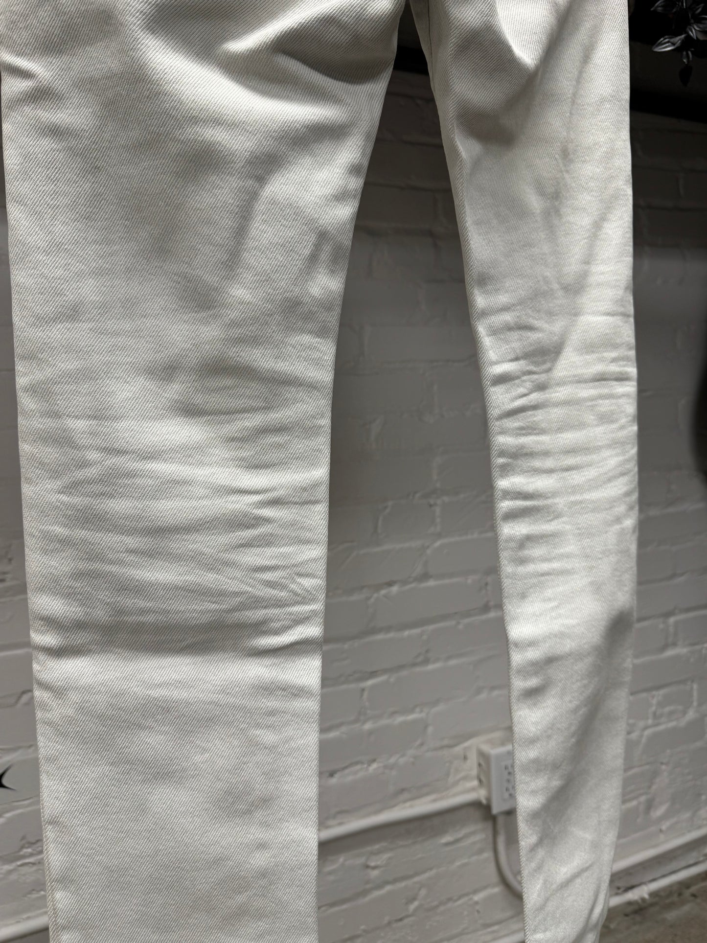 Maison Margiela ‘Paint Coated’ White Skinny Denim