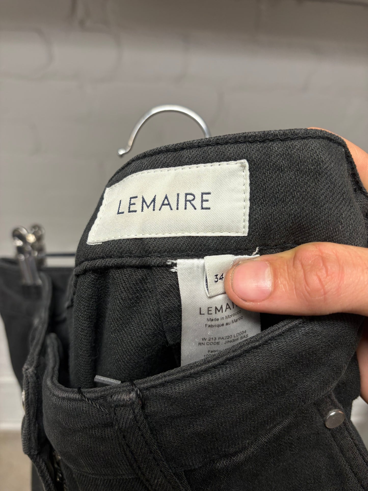 Lemaire Black Straight Cut ‘Twist Seam’ Denim