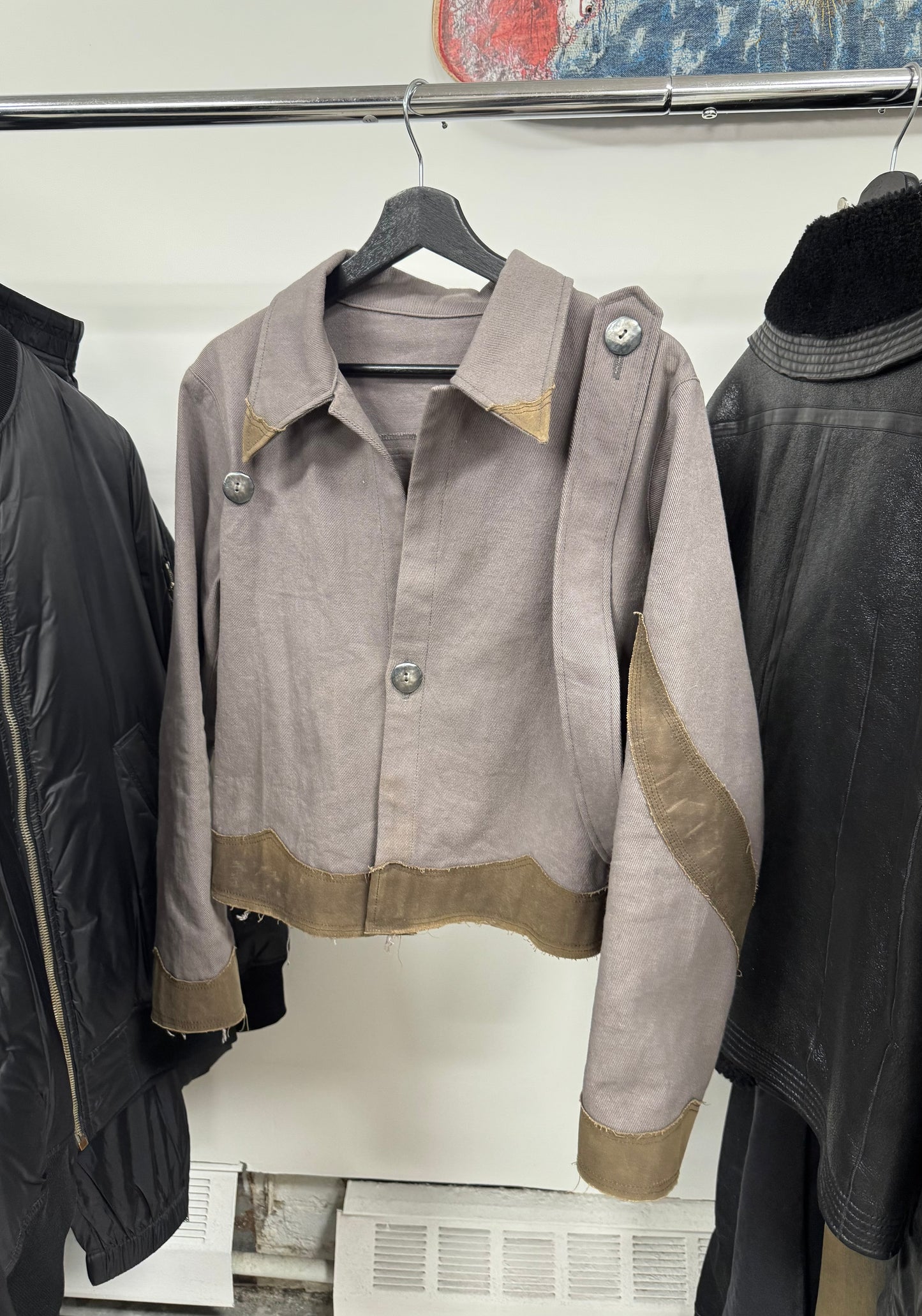 002 Alexander Maxamenko Twill/Waxed Canvas ‘Harness’ Jacket