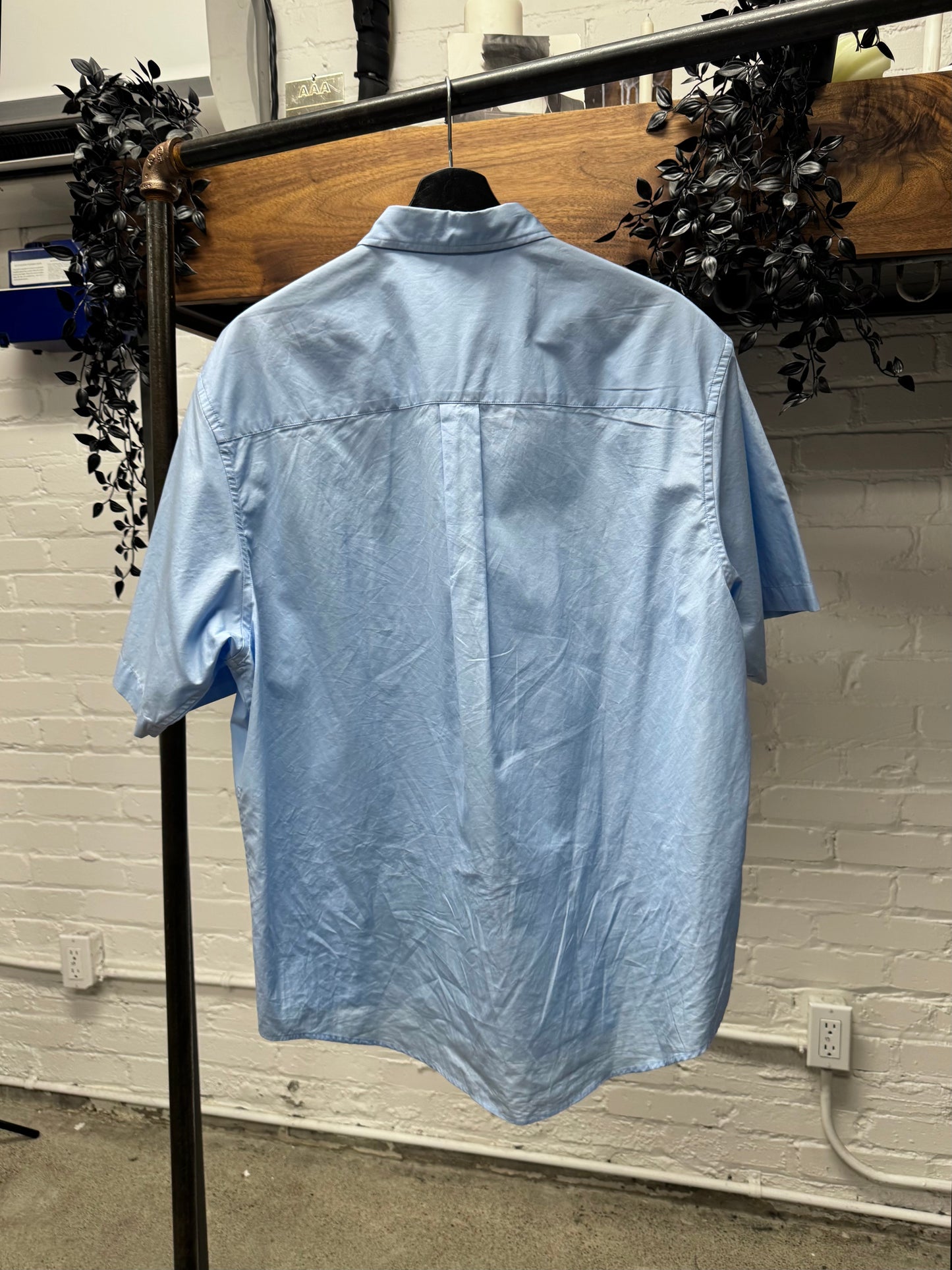 SS2023 Undercover ‘Mother Sky’ Slogan Blue Button Down Shirt