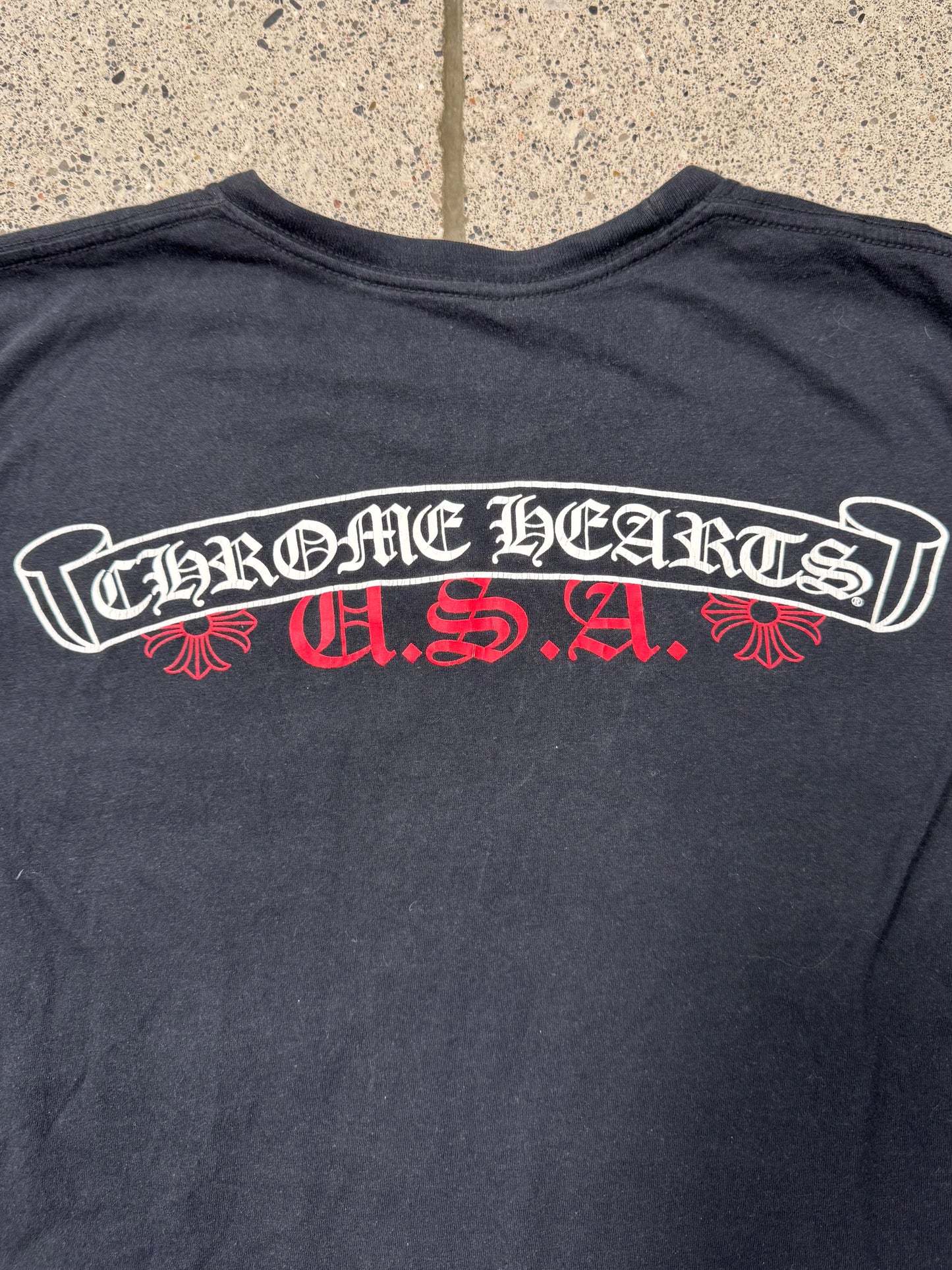 Chrome Hearts U.S.A. Scroll Logo T-Shirt