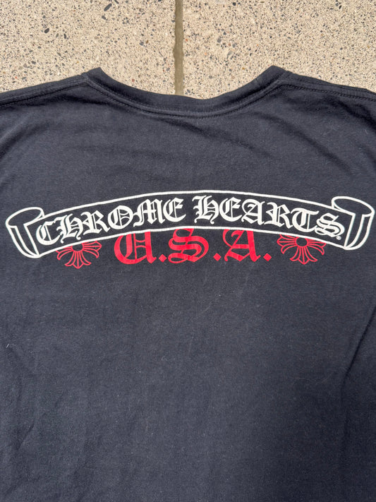 Chrome Hearts U.S.A. Scroll Logo T-Shirt