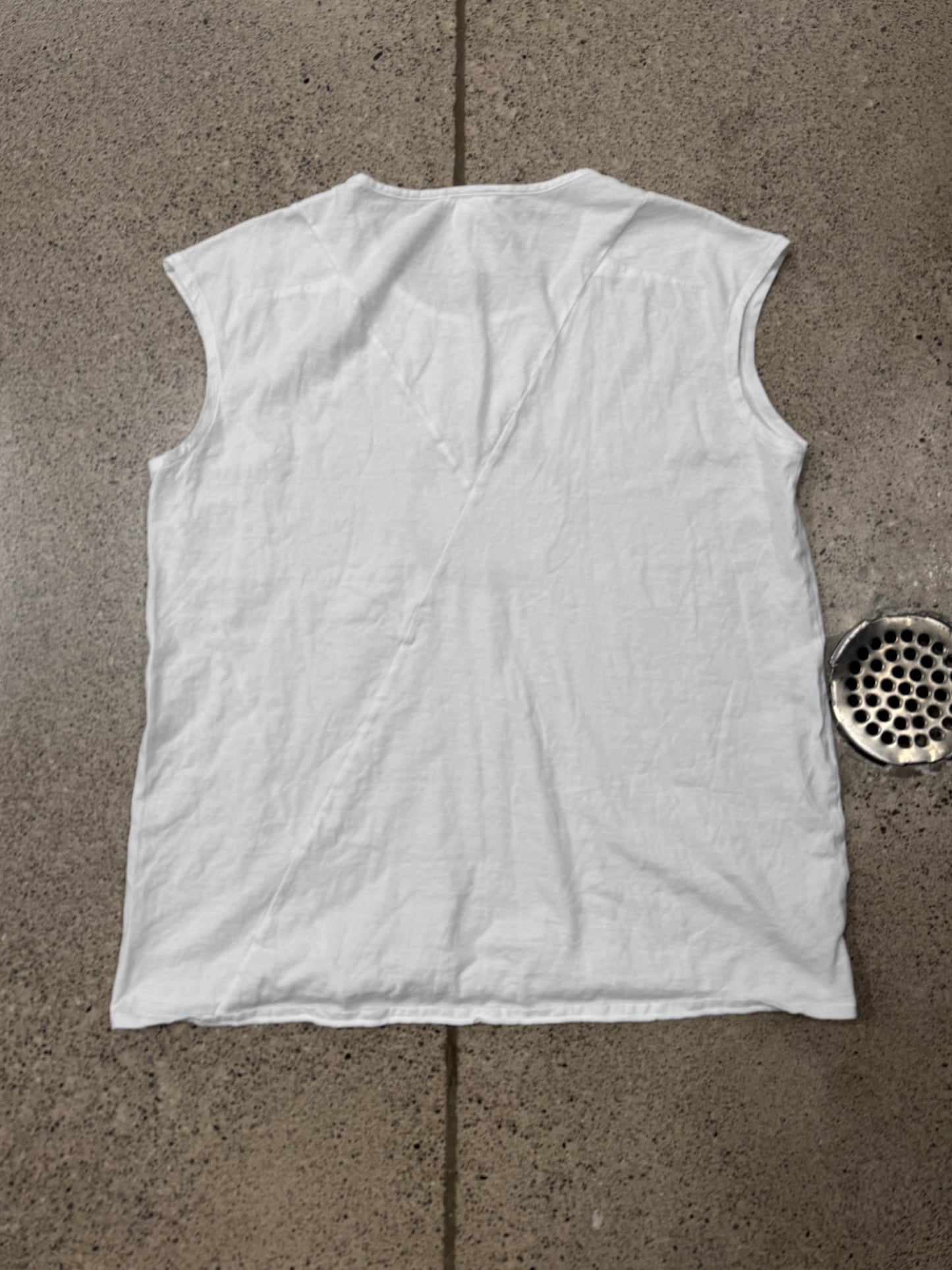 Ann Demeulemeester Circle Logo Cutoff Tank Top