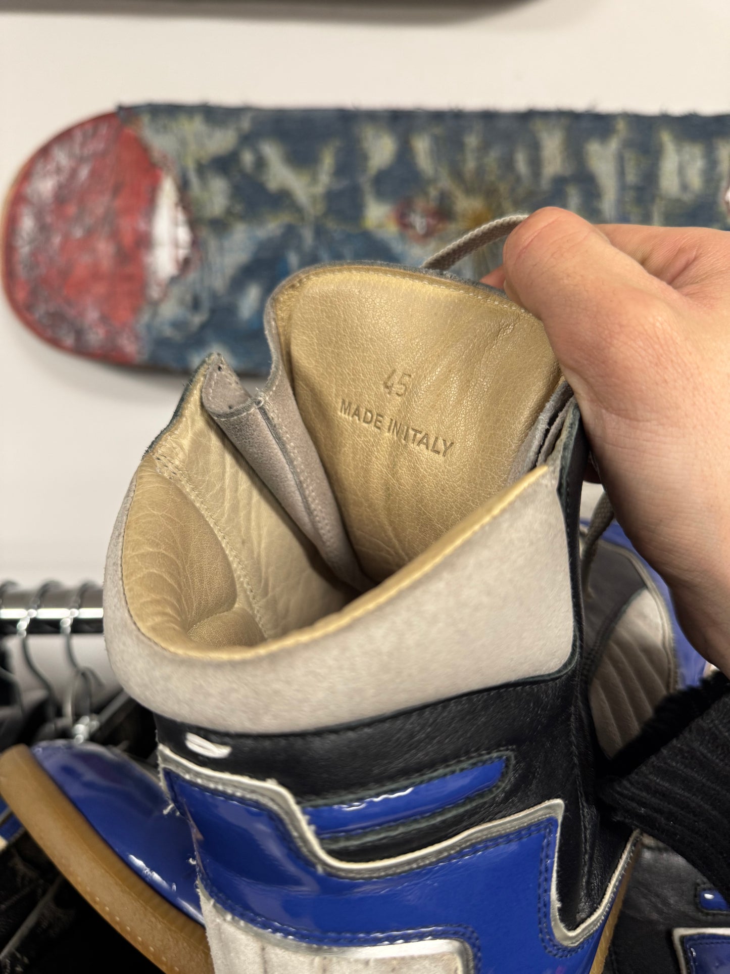 SS2012 Maison Margiela Patent Leather High Top Sneakers