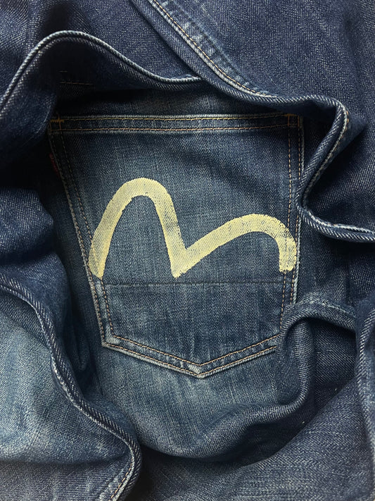 Evisu N02 Gull Logo Raw Blue Selvedge Denim