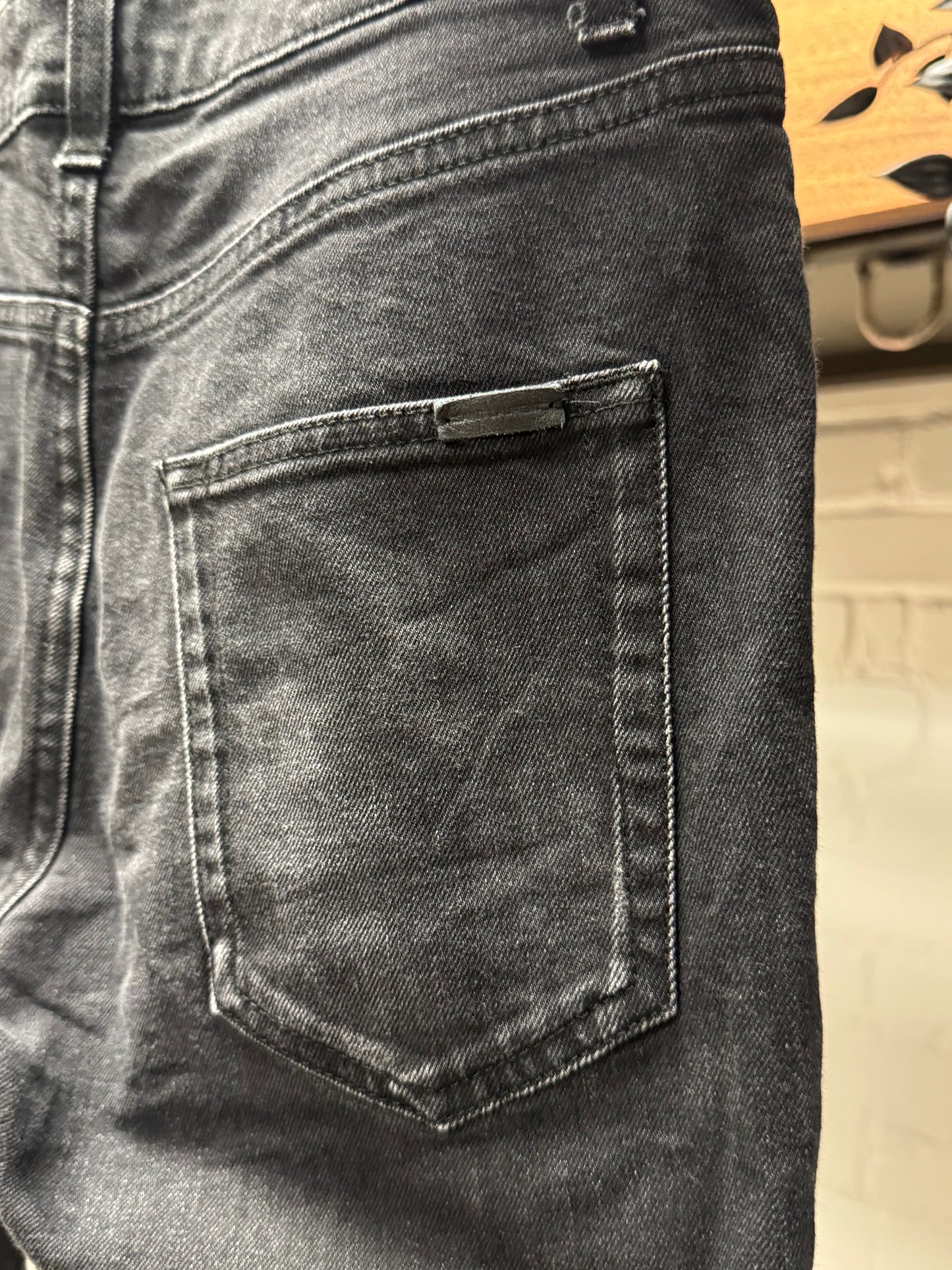 2021 Saint Laurent ‘D21’ Faded Black Skinny Jeans
