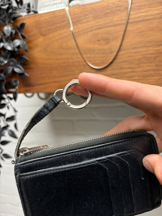 Saint Laurent Black Calfskin Leather ‘Keyhook’ Cardholder