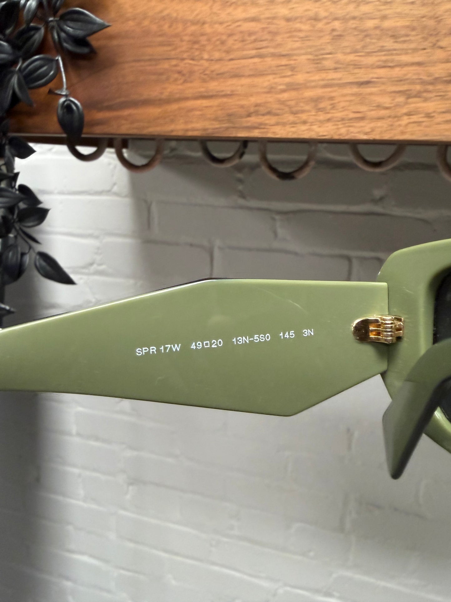 Prada ‘Matcha Green’ Boxy Geometric Frame Rectangular Sunglasses