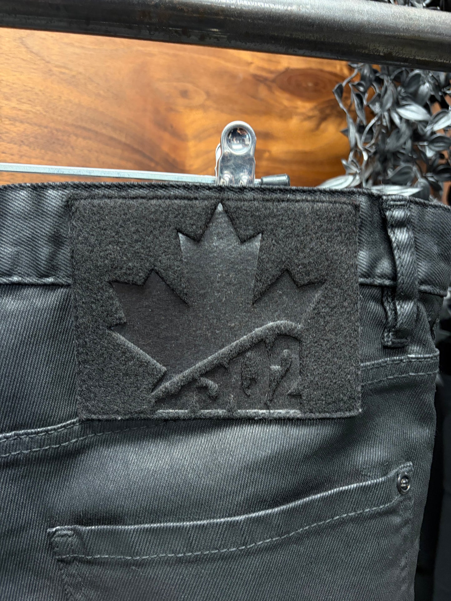 Dsquared2 Waxed Black Skinny Denim