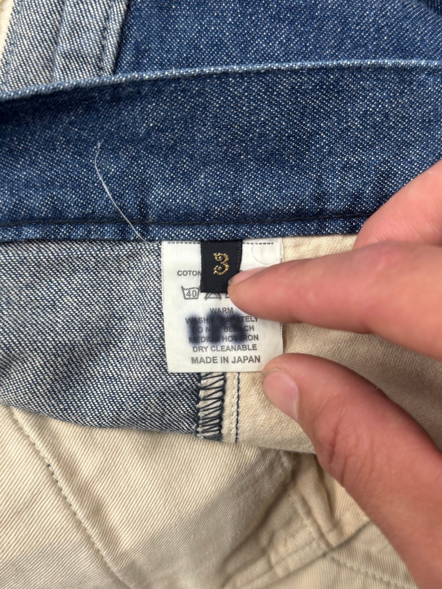 Kapital Side Stripe Blue Denim Shorts