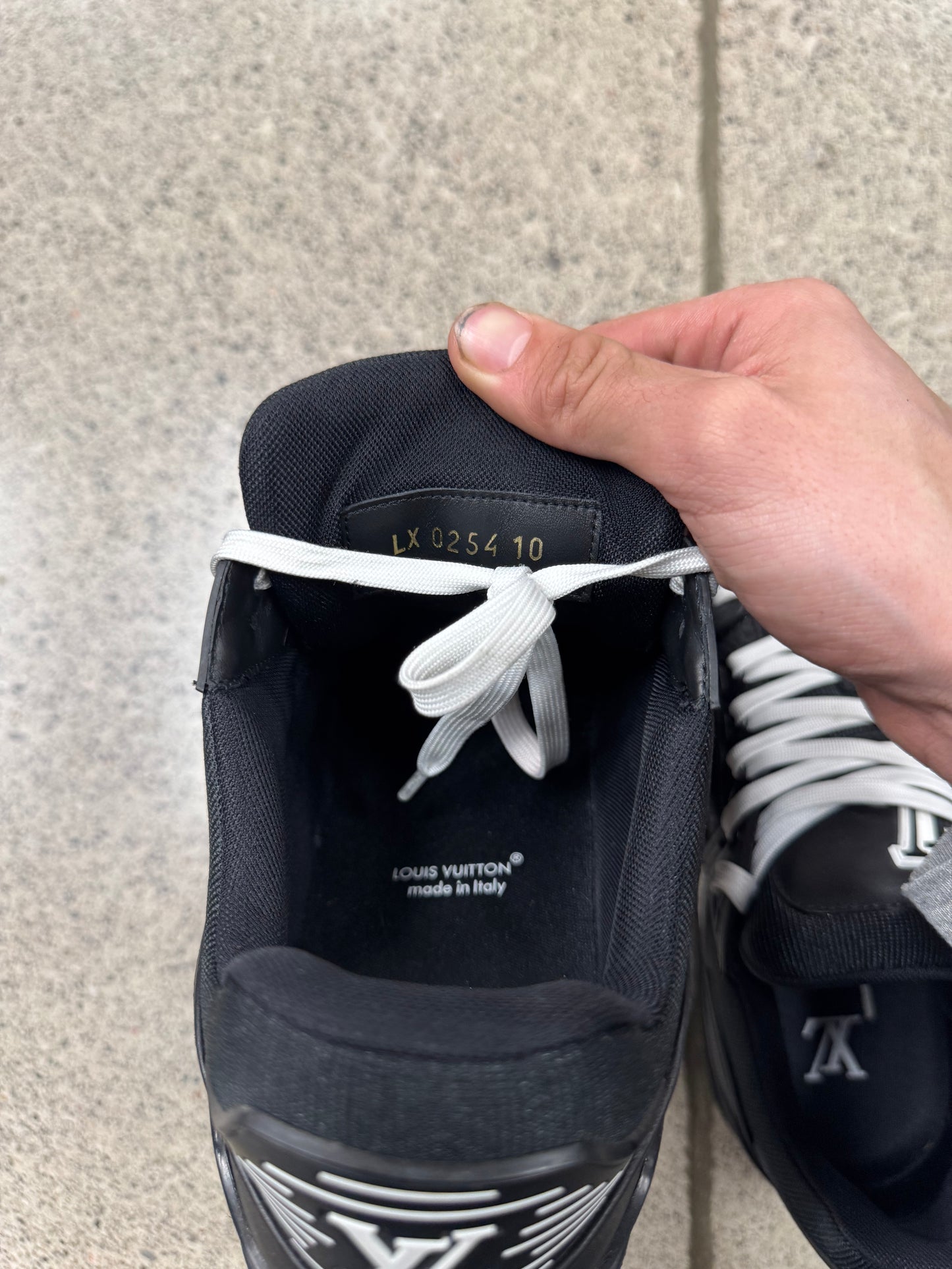 Louis Vuitton ‘Embossed Monogram’ Leather LV Trainers