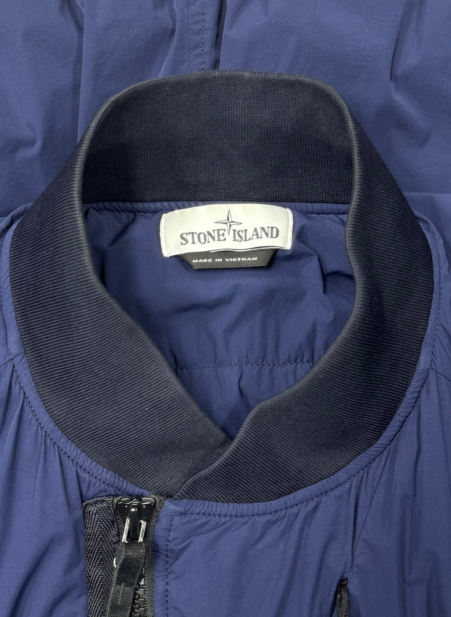 Stone Island Cross-Zip Badge Logo Bomber Jacket