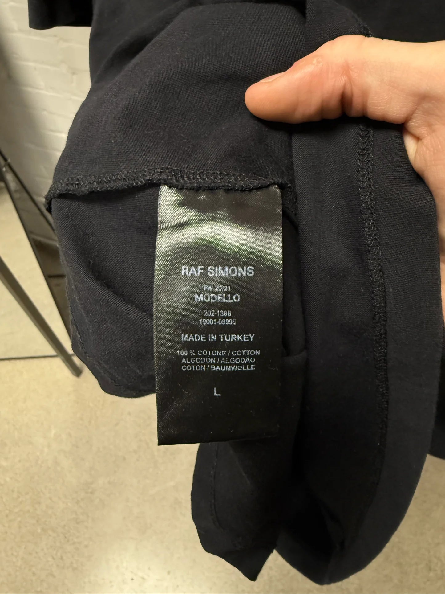 AW2020 Raf Simons ‘Solar Youth’ Flag Patch Black T-Shirt