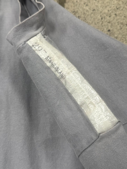 90s Stone Island Tape Logo Faded Grey T-Shirt