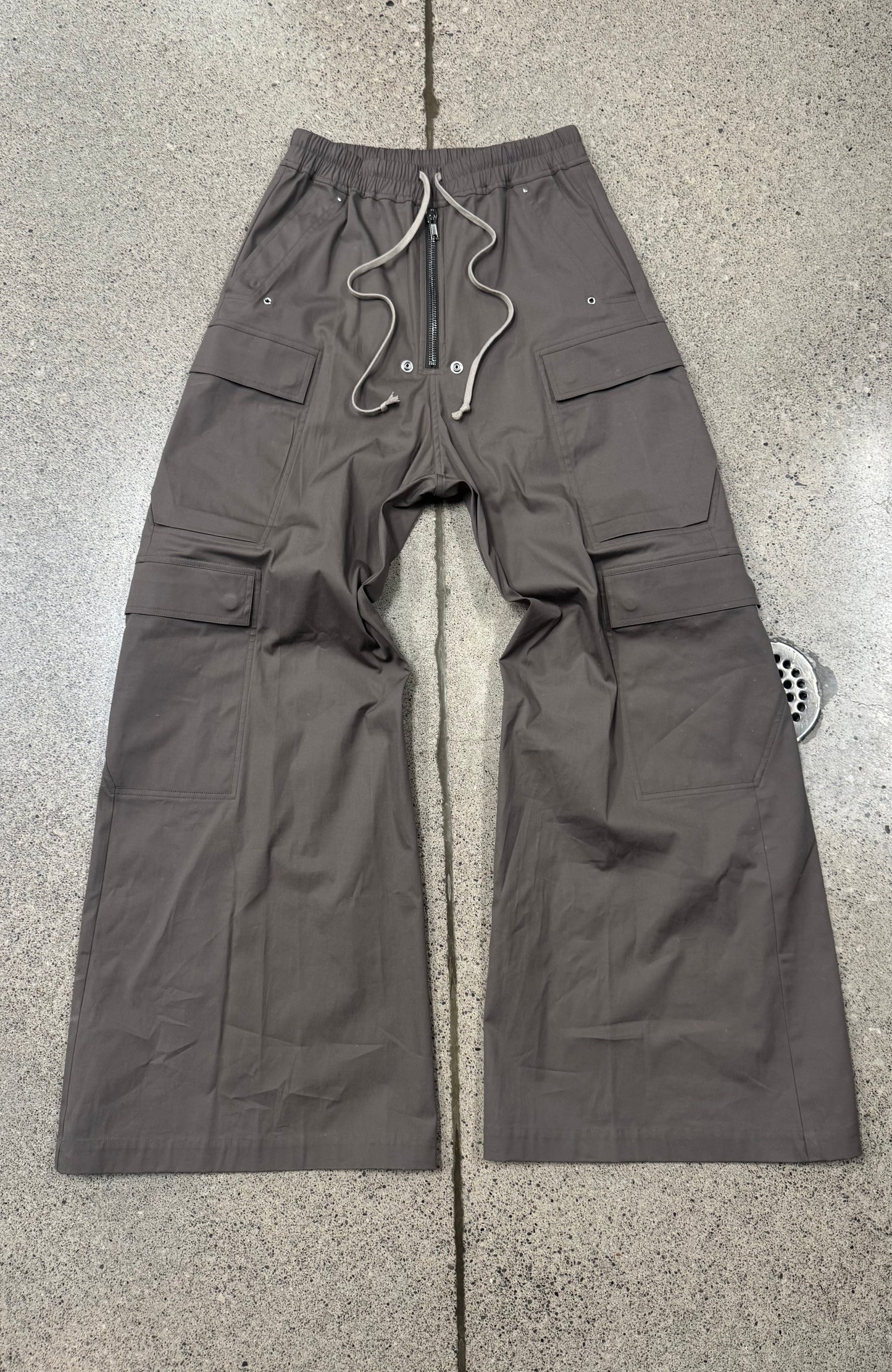 SS2025 Rick Owens ‘Hollywood’ Dust Brown ‘Cargo Bela’ Pants