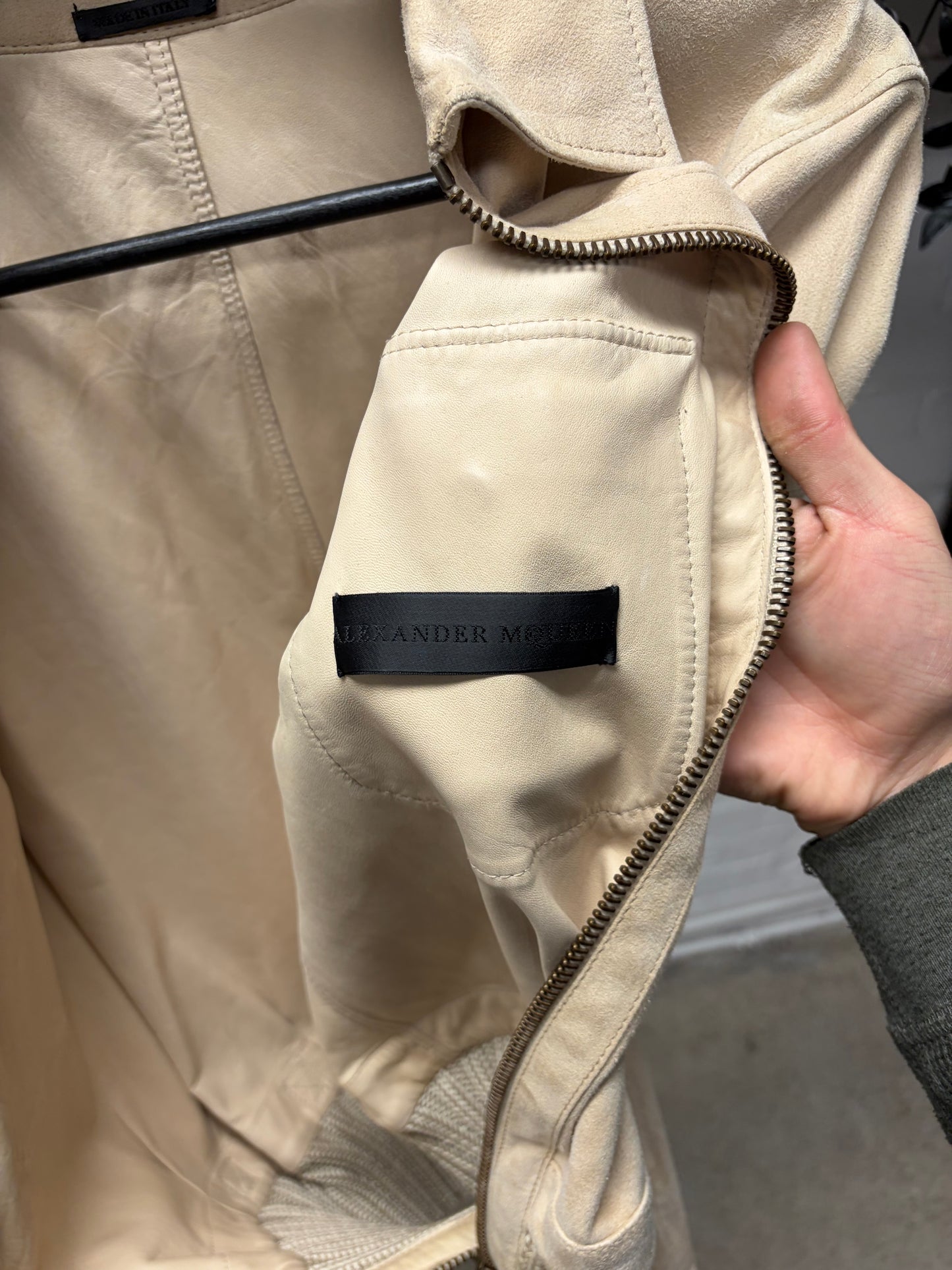 SS2007 Alexander McQueen Tan Suede Hunting Jacket
