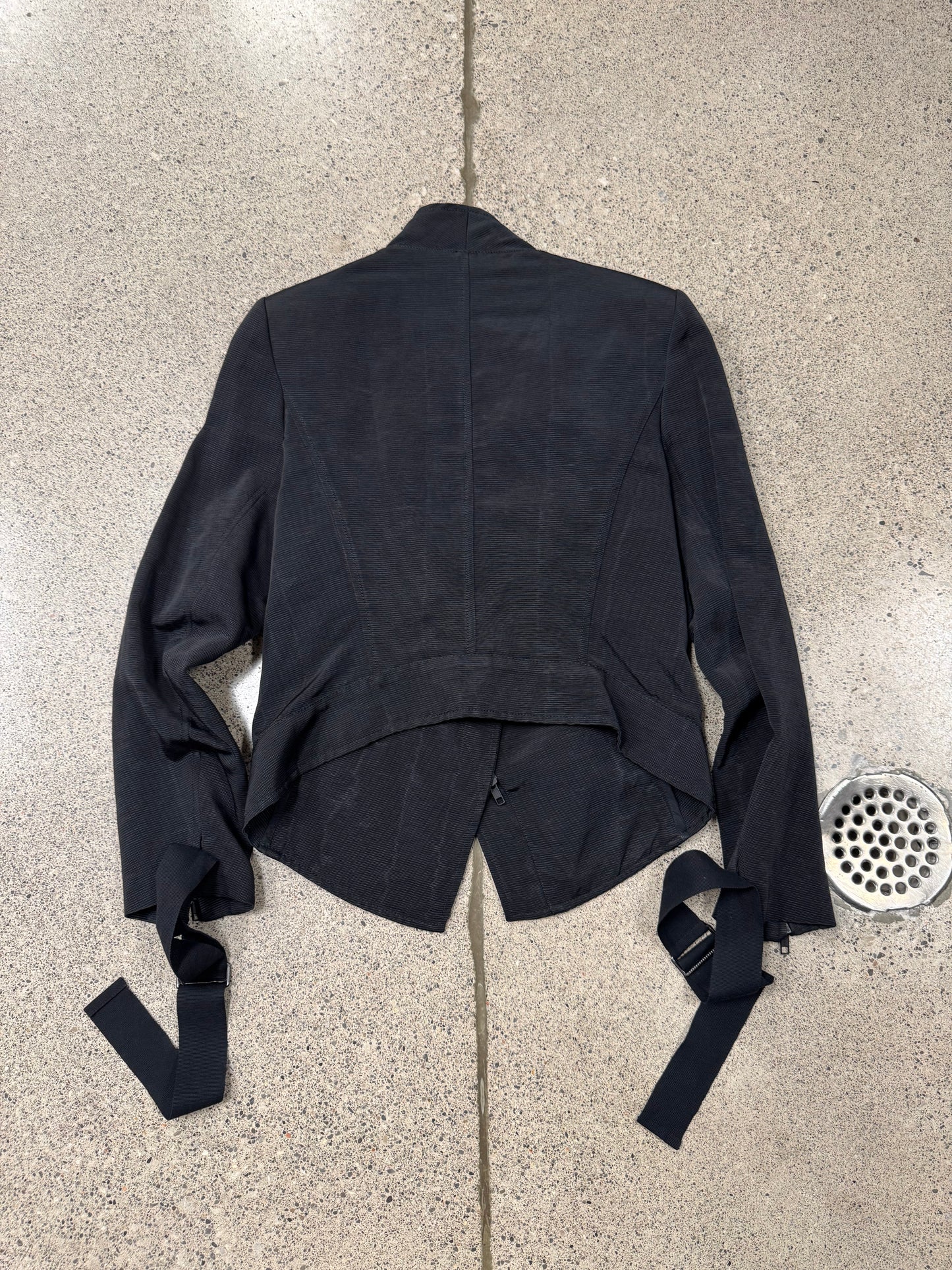 Ann Demeulemeester High-Neck Zip Bondage Jacket