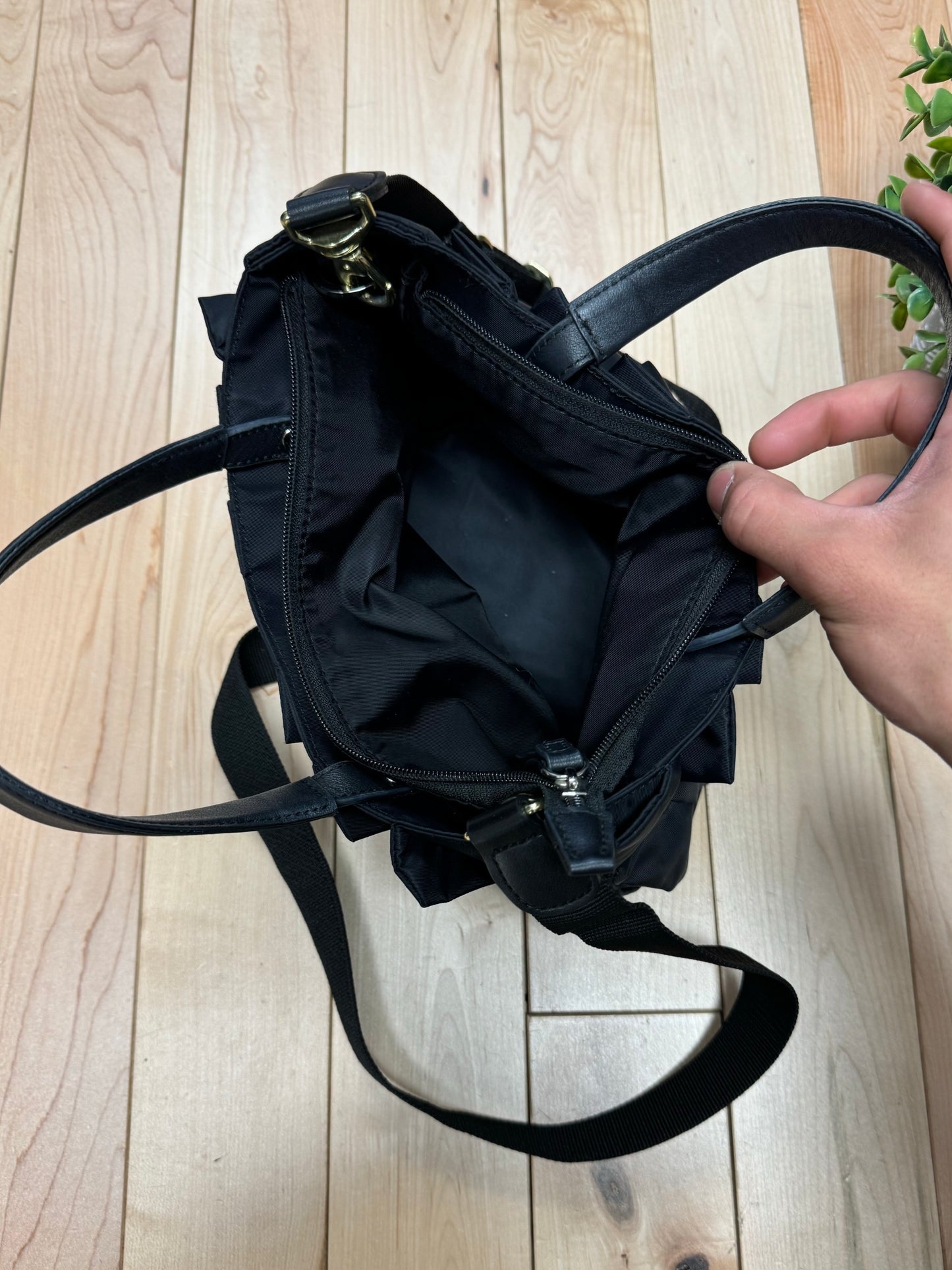 Yohji Yamamoto Y’Saccs Black Crossbody/Top Handle Bucket Bag