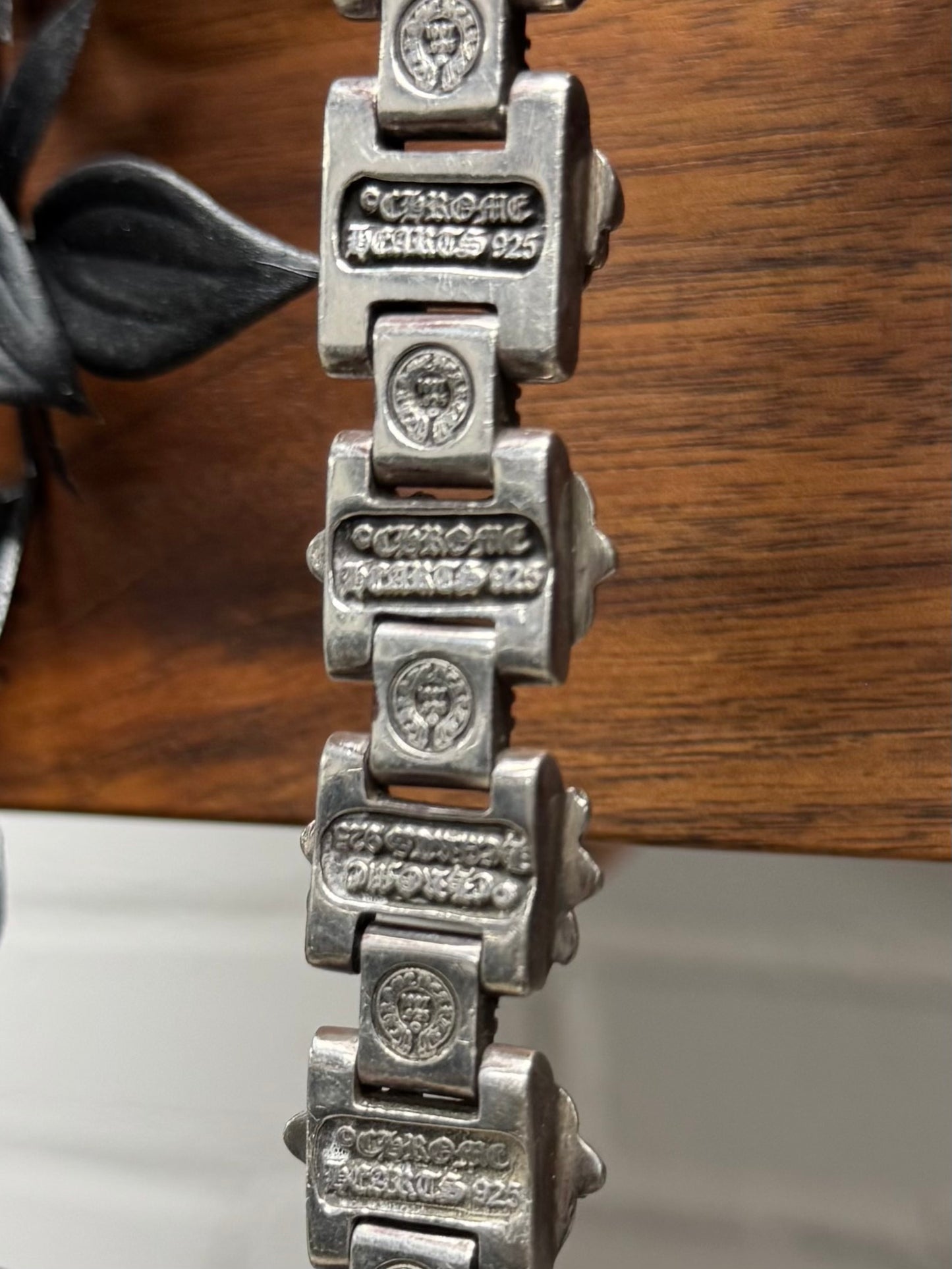 Chrome Hearts ‘H-Link’ Claw/Fleur De Lis 925 Silver ‘Lobster Clasp’ Bracelet