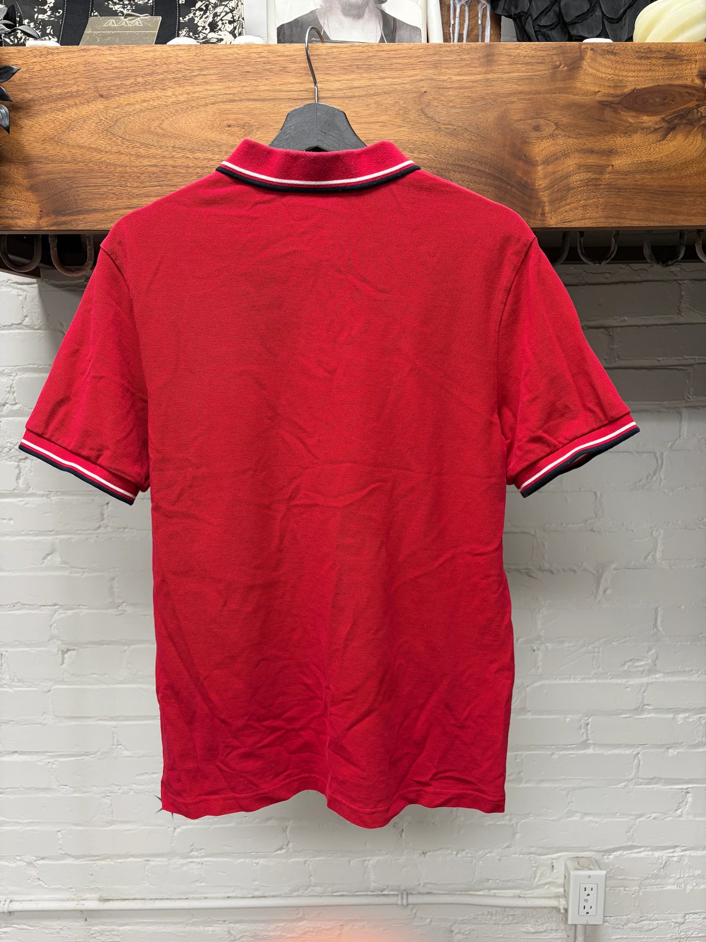 Prada ‘Sport Logo’ Red Cotton Polo Short Sleeve Shirt