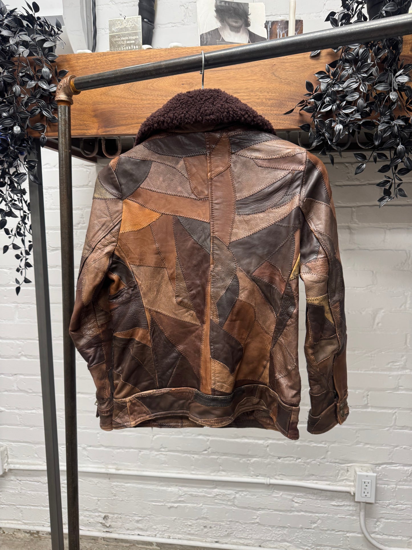 Vintage 90s Hysteric Glamour Leather Patchwork Jacket