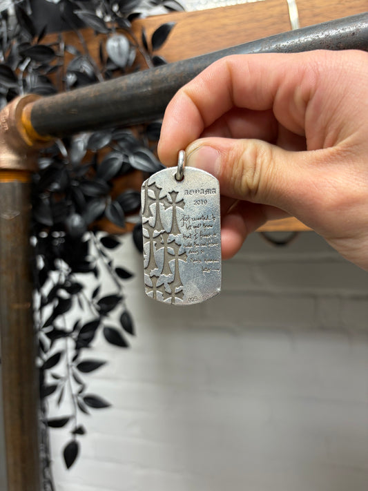 2019 Chrome Hearts Aoyama Store ‘20th Anniversary’ 925 Silver Dogtag Pendant