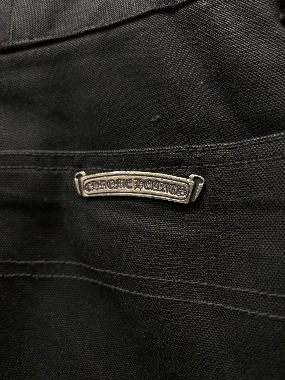 Chrome Hearts Double Knee Black .925 Silver Hardware Carpenter Denim