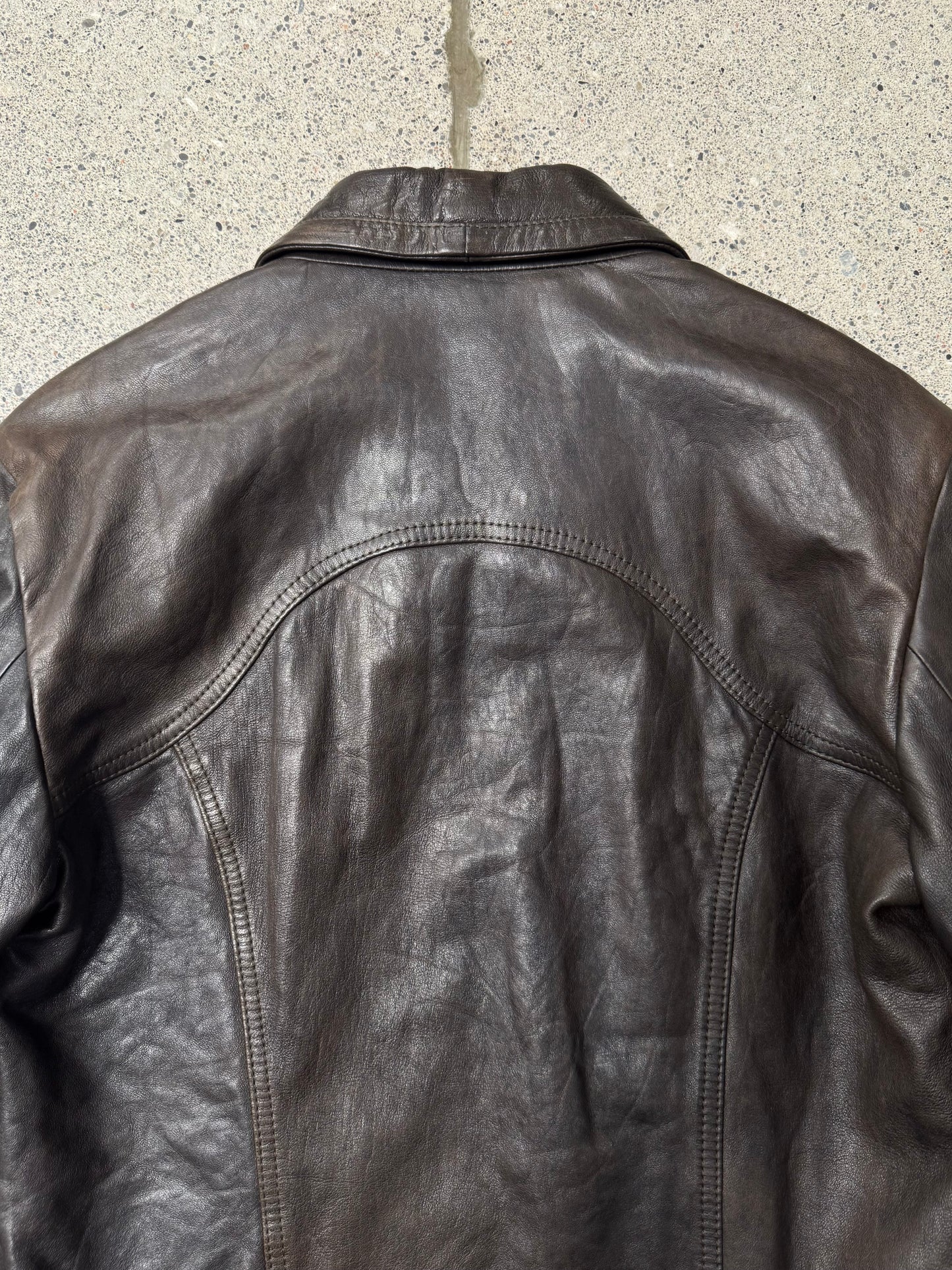 Dolce & Gabbana ‘Western’ Brown Calfskin Leather Jacket