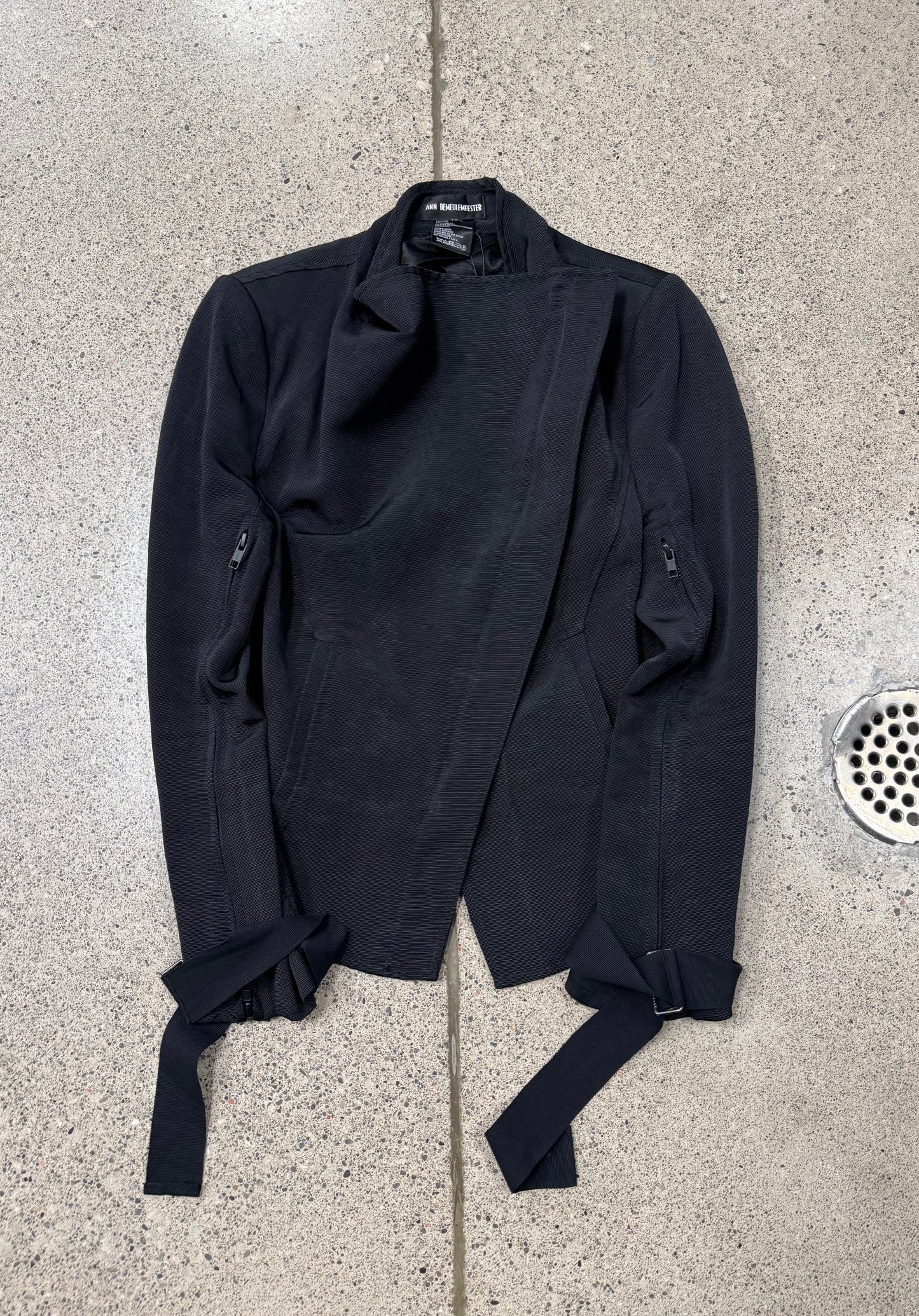 Ann Demeulemeester High-Neck Zip Bondage Jacket