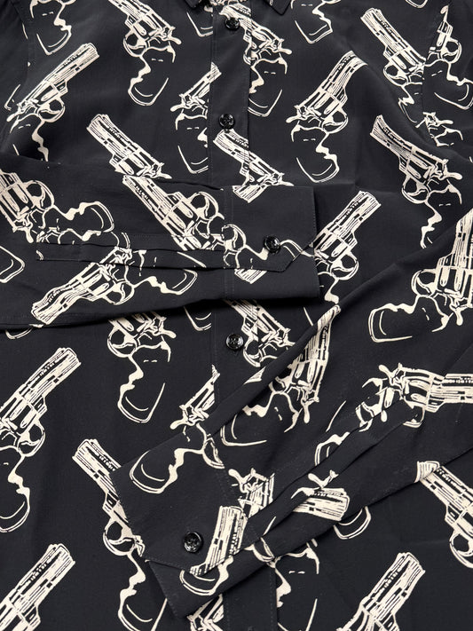 AW2014 Saint Laurent ‘Gun Print’ Button Down Shirt