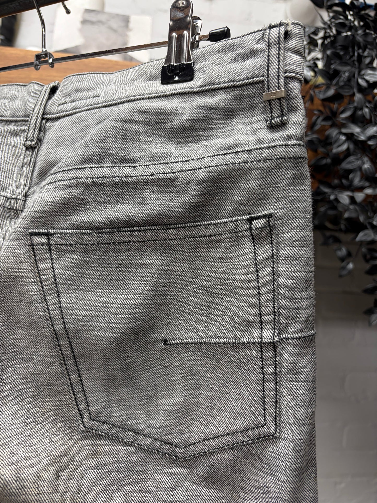 Dior Homme Unaltered ‘Metallic Grey’ Skinny Jeans