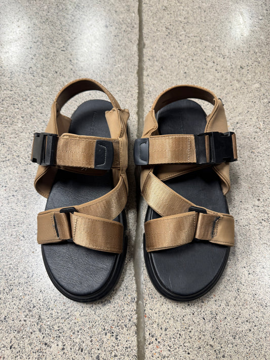 Number (N)ine Black/Gold Double Strap Sandals