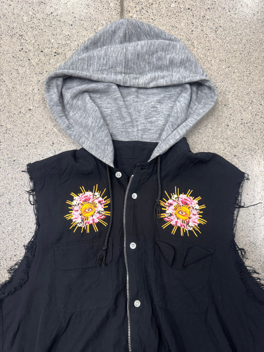 Undercover Cutoff Sleeveless Hooded Vest
