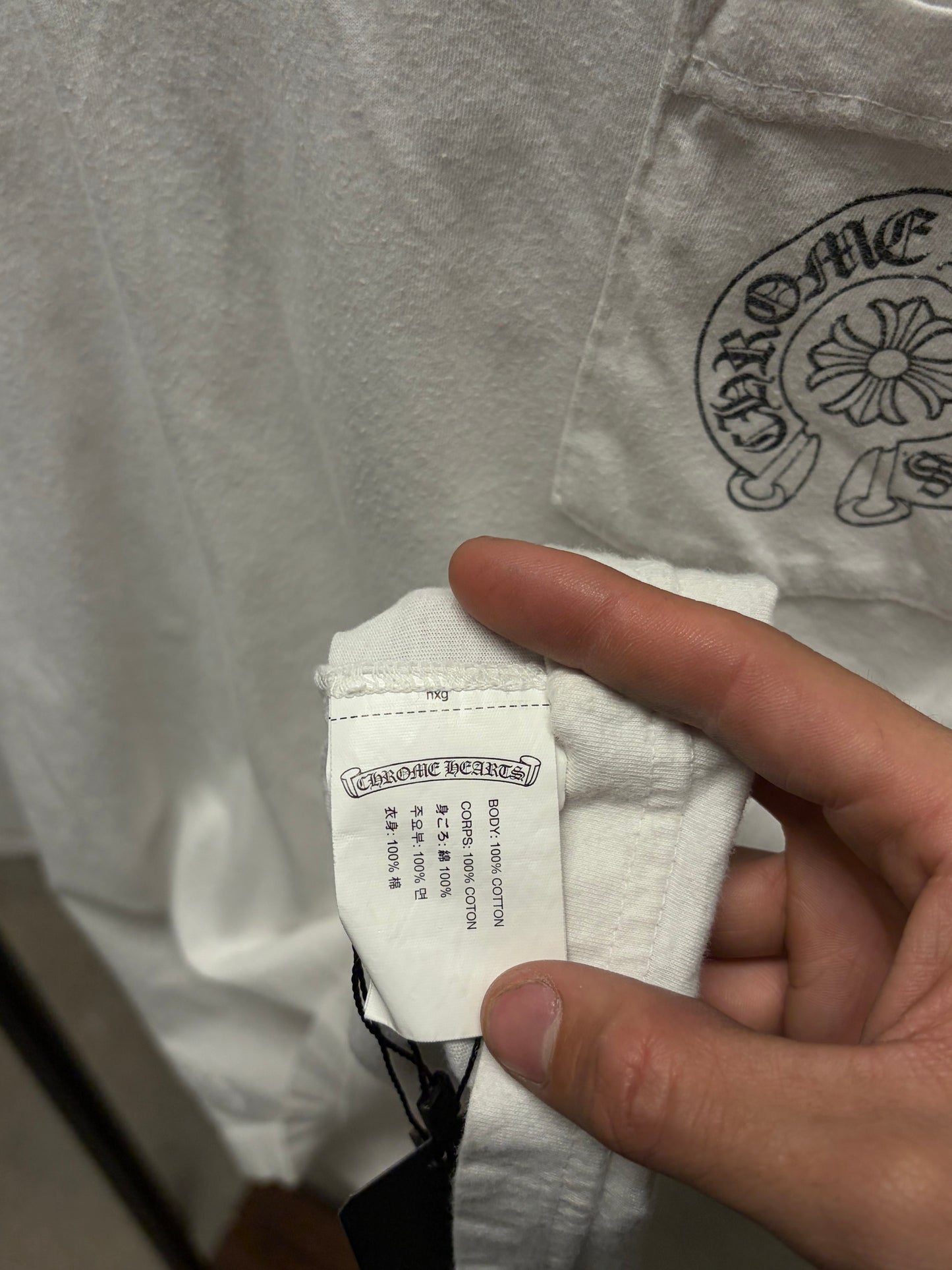 Chrome Hearts ‘Malibu’ Store Exclusive White Horseshoe Logo T-Shirt