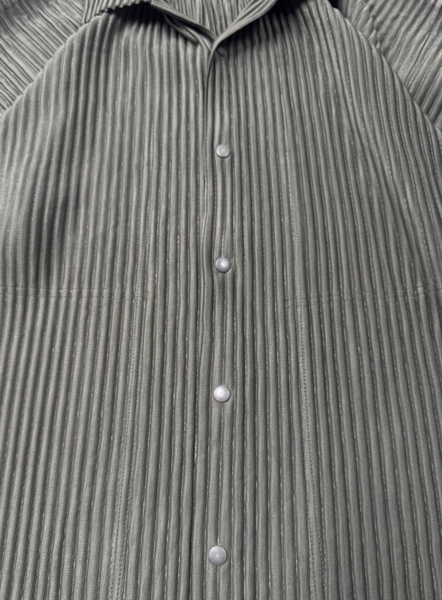 Issey Miyake ‘Homme Plisse’ Pleated Button Snap Jacket