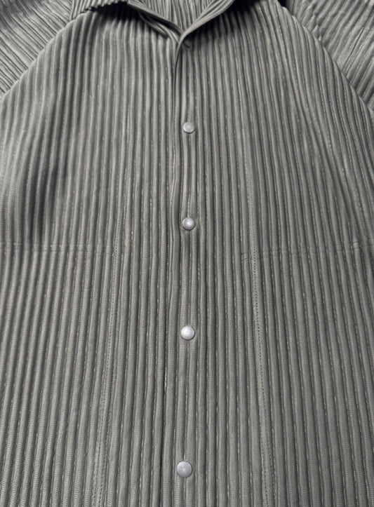 Issey Miyake ‘Homme Plisse’ Pleated Button Snap Jacket