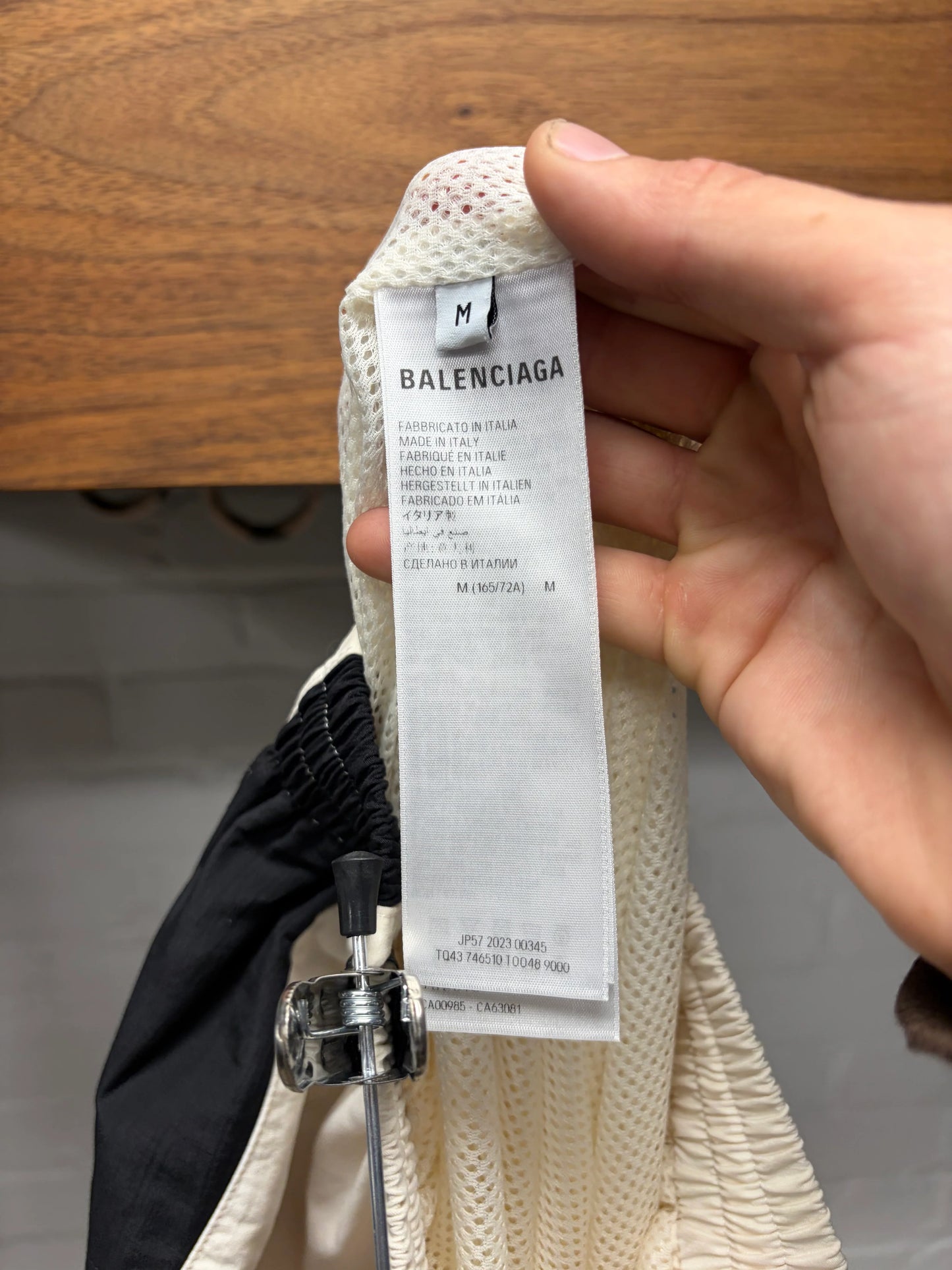 Balenciaga ‘3B Sports Logo’ White/Blue Wide Leg Track Pants