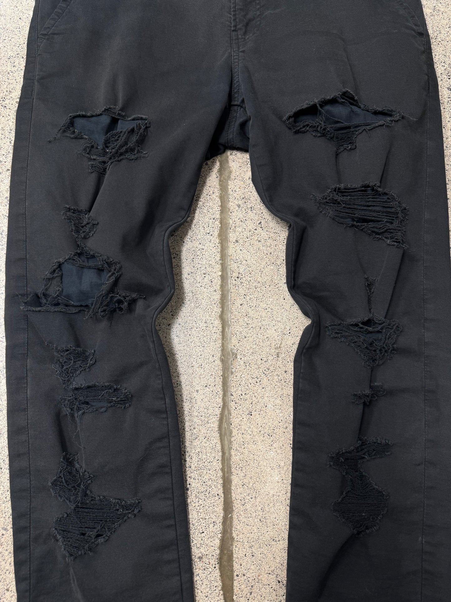 SS2014 Undercover Distressed Black Skinny Jeans